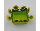 Yellow Sunflower Decorated - All Purpose Felt Household Basket  - ZB1813