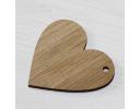 Heart laser cutting bamboo ormament - ZB1189